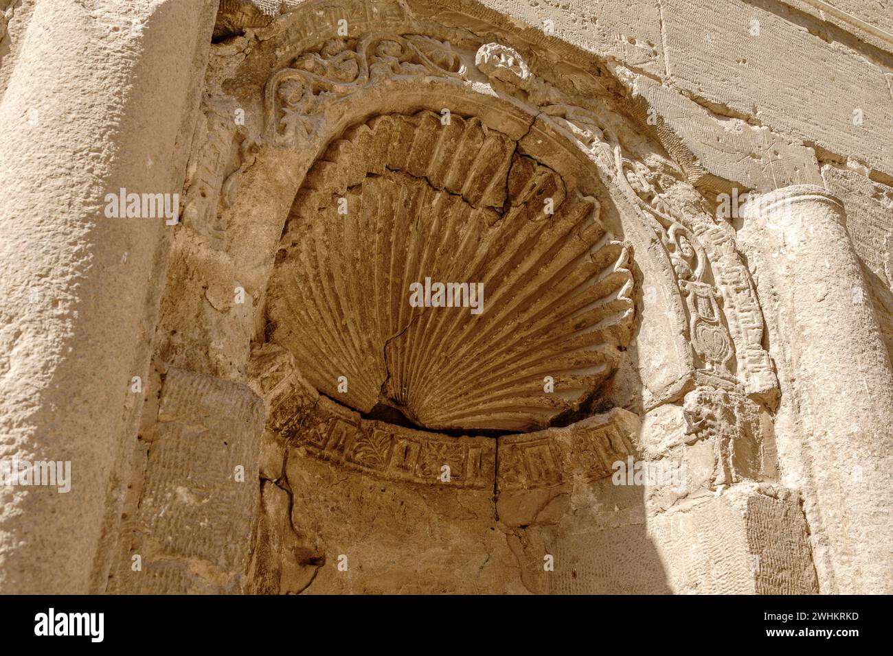 Le monastère blanc près de la ville haute-égyptienne de Sohag, au moyen-Égypte Banque D'Images