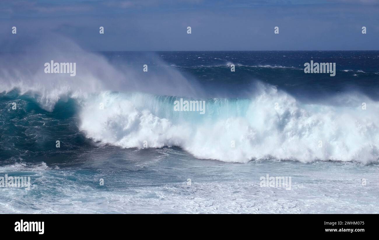 Vague, tempête, mer lancée Banque D'Images