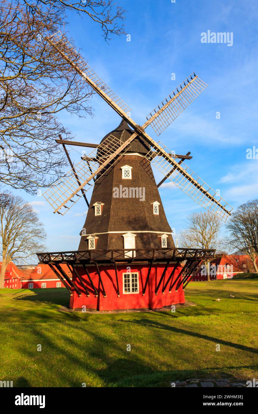 Moulin de la citadelle Kastellet à Copenhague, Danemark Banque D'Images