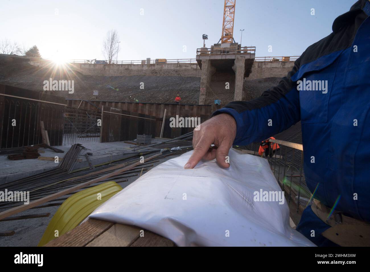 Plan de construction et planification en architecture et construction Banque D'Images