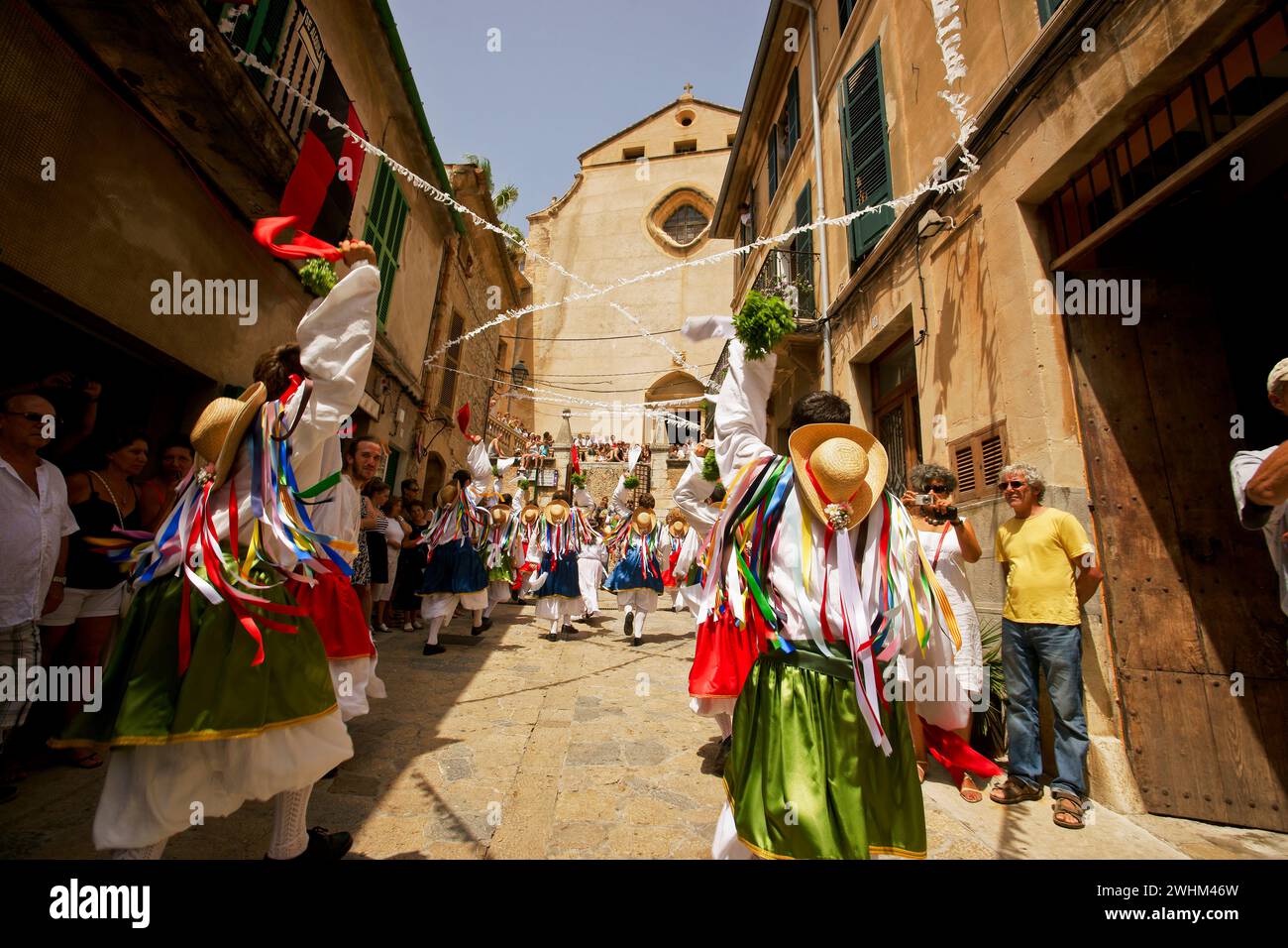 Baile des Cossiers. PollenÃ§a.Sierra de Tramuntana.Mallorca.Islas Baleares. EspaÃ±a. Banque D'Images