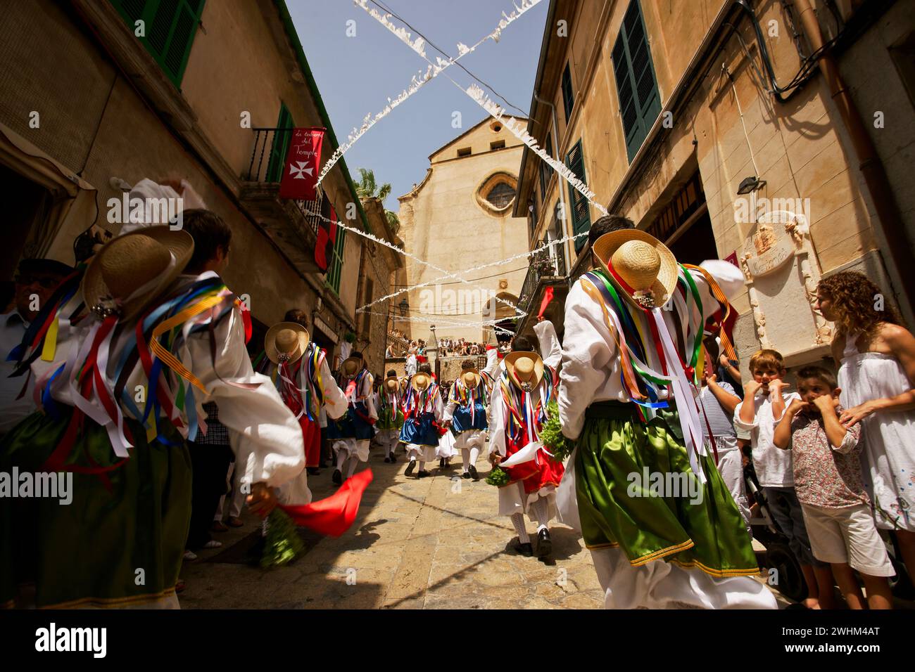 Baile des Cossiers. PollenÃ§a.Sierra de Tramuntana.Mallorca.Islas Baleares. EspaÃ±a. Banque D'Images