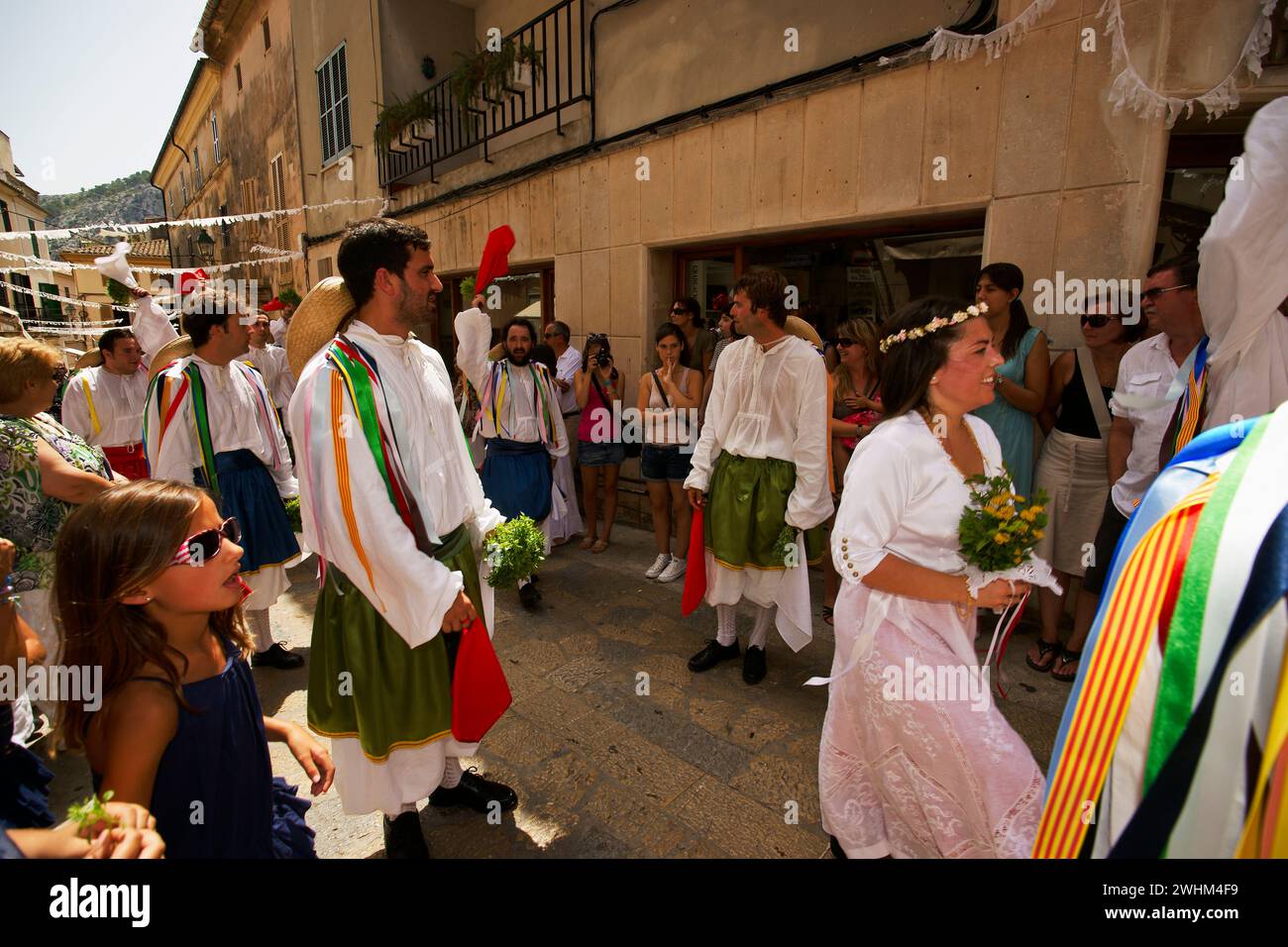 Baile des Cossiers. PollenÃ§a.Sierra de Tramuntana.Mallorca.Islas Baleares. EspaÃ±a. Banque D'Images