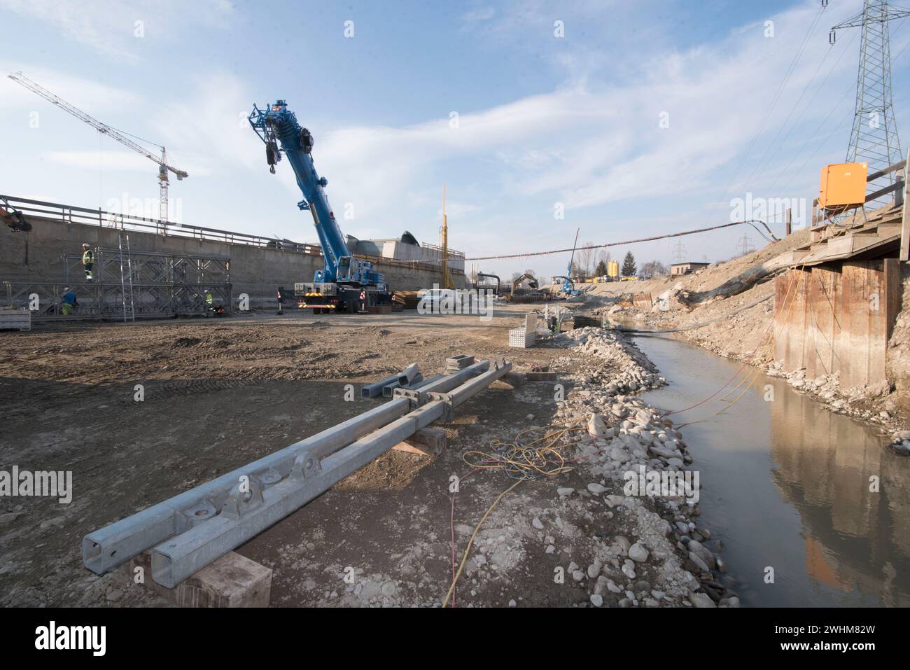 Grue de la société Felbermayr Banque D'Images