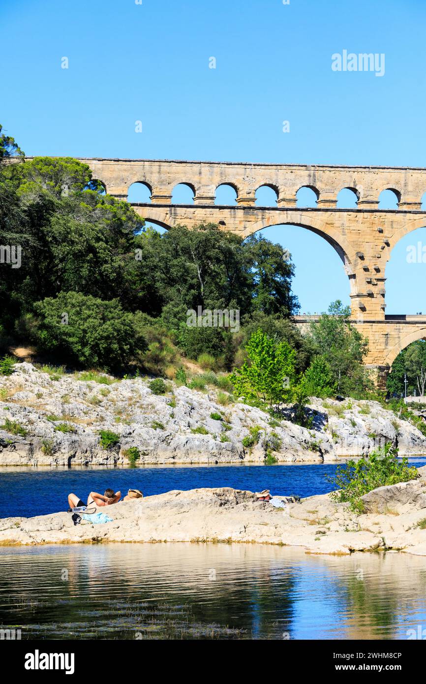 Pont du Gard, France Banque D'Images