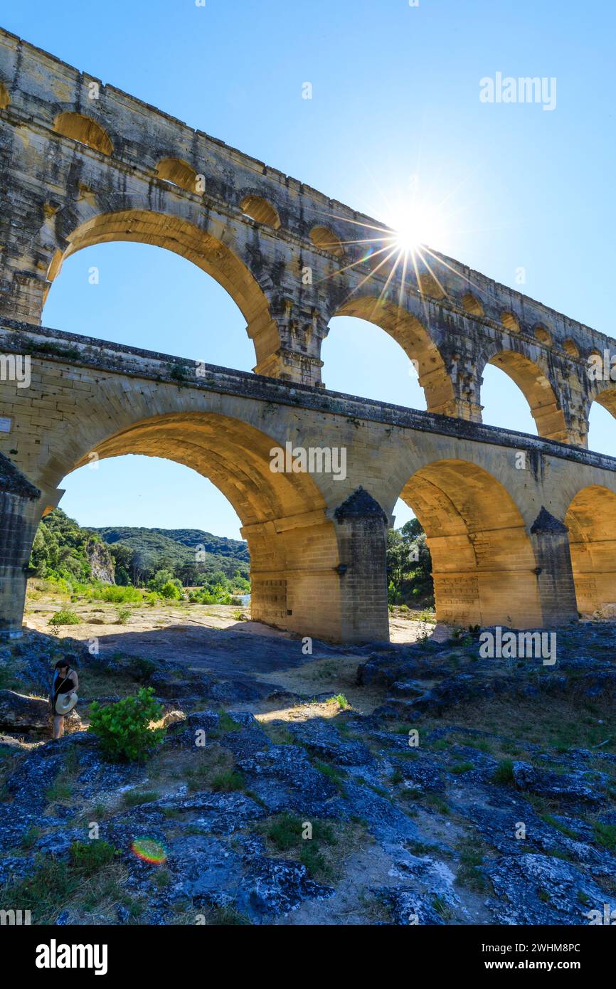 Pont du Gard, France Banque D'Images