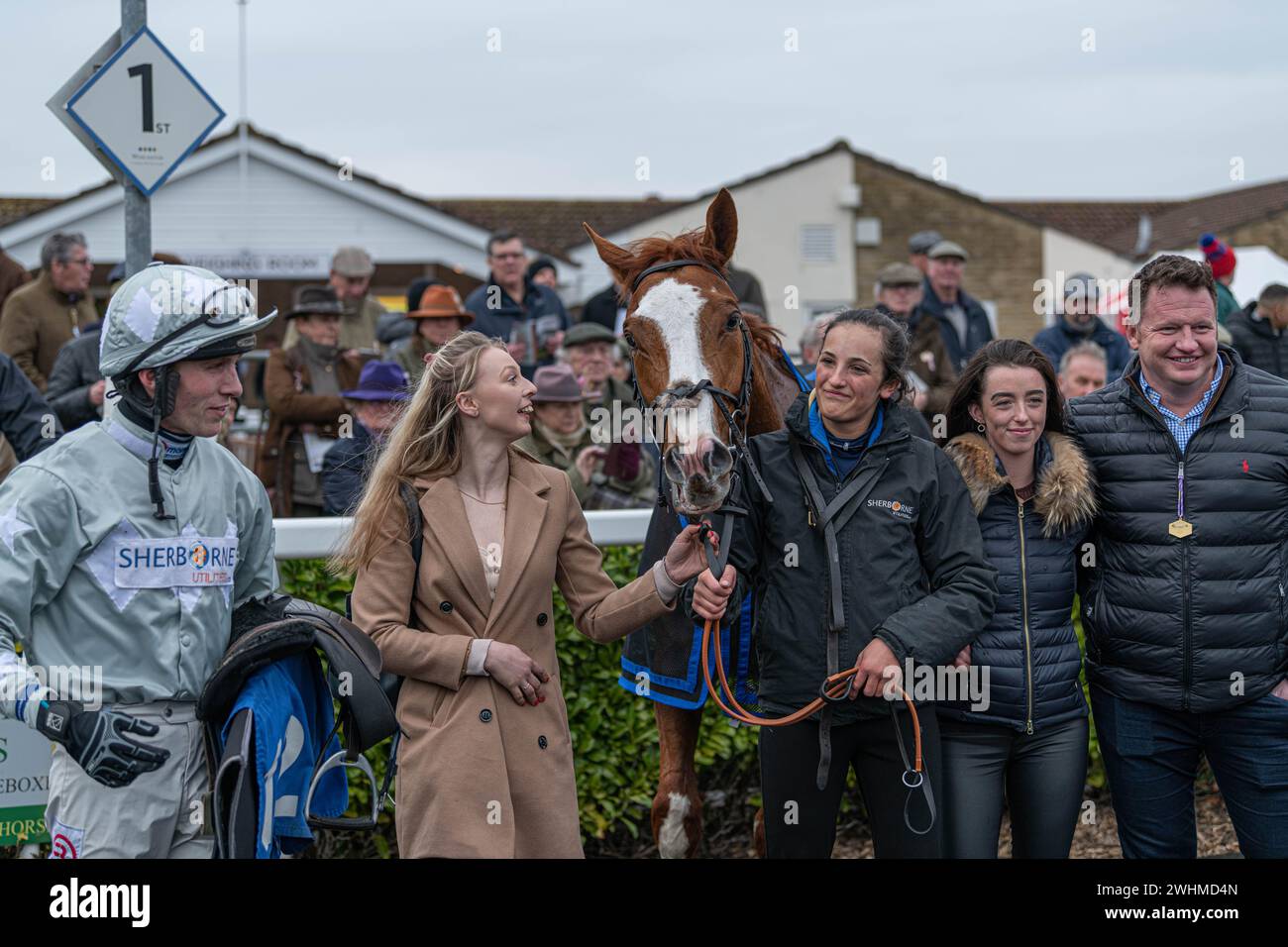 Troisième course à Wincanton le 2 mars 2022 - haie des novices Banque D'Images