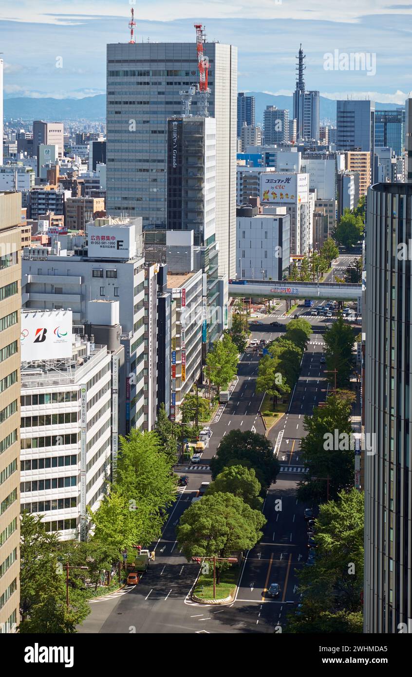 Sakura dori avenue. Nagoya. Japon Banque D'Images