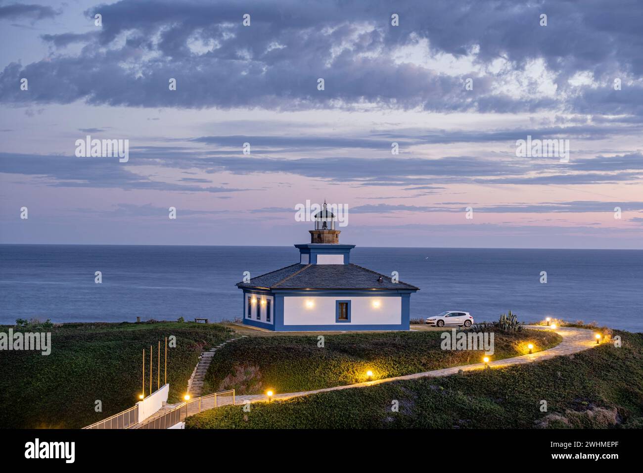 Vieux phare de Ribadeo Banque D'Images