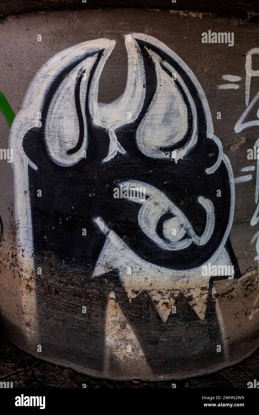 Graffiti (Street art) à Albuquerque, Nouveau-Mexique Banque D'Images