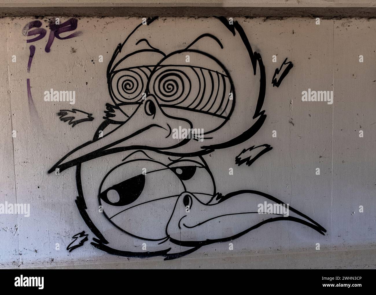 Graffiti (Street art) à Albuquerque, Nouveau-Mexique Banque D'Images
