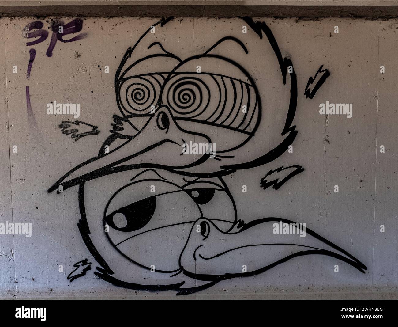 Graffiti (Street art) à Albuquerque, Nouveau-Mexique Banque D'Images