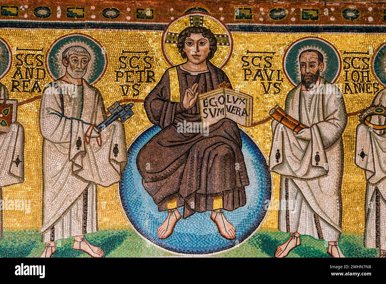 Jesucristo y los apostoles Banque D'Images