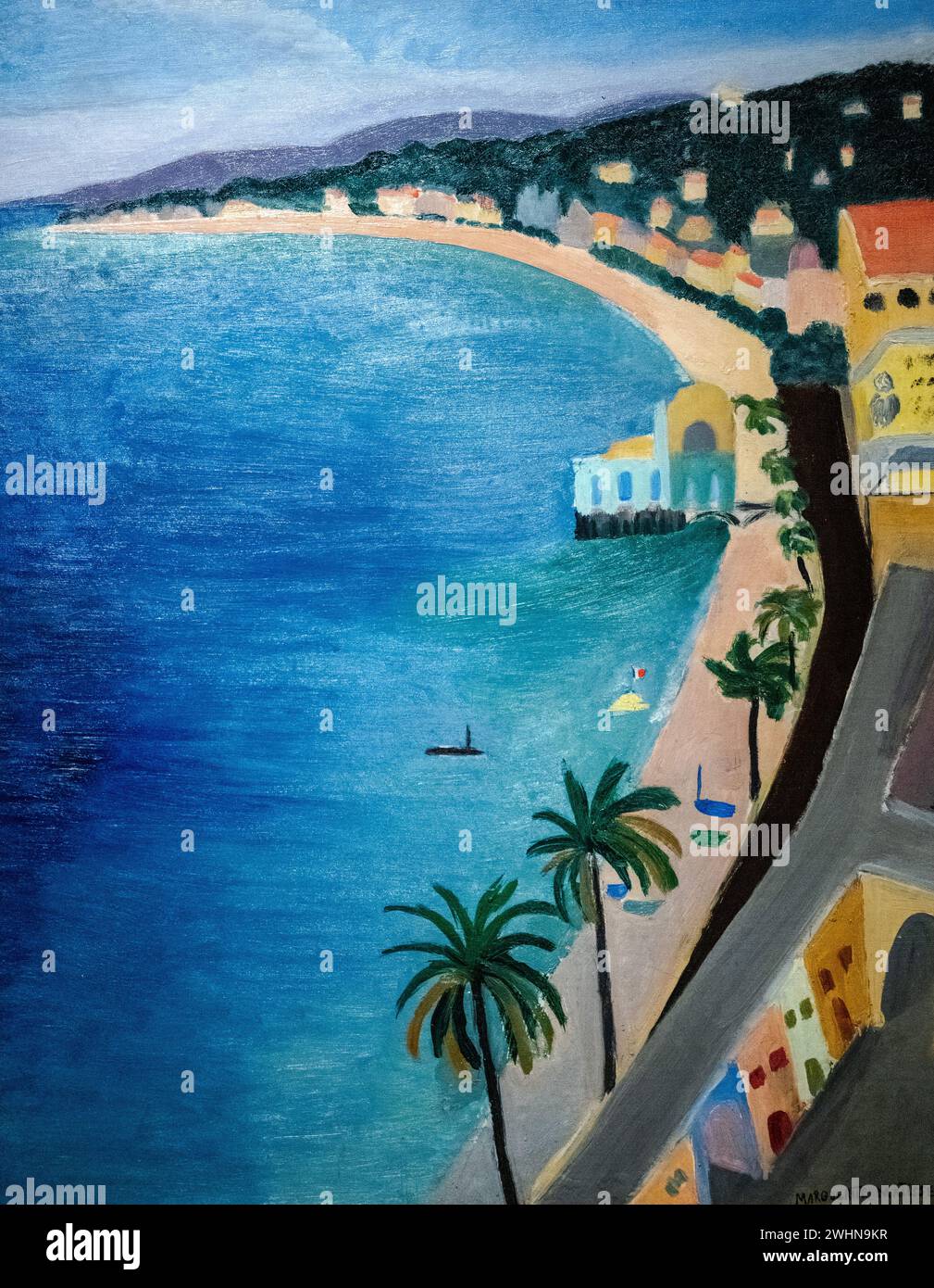 Peinture de Marguerite Matisse en 1926, huile sur toile, appelée 'Nice' exposée au Musée d'Art de Baltimore Banque D'Images