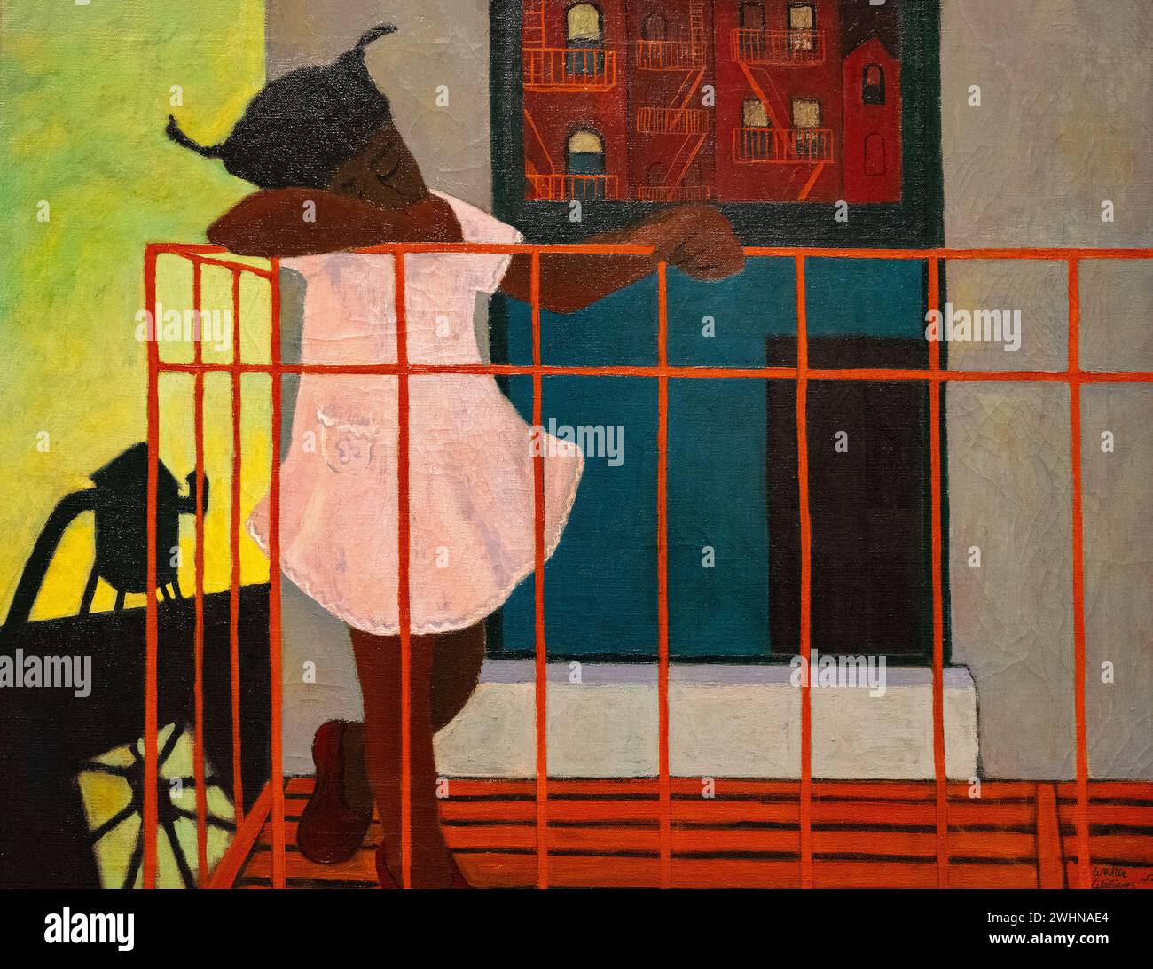 Walter Henry Williams 1952 huile sur toile peinture 'Une sieste rapide' au Baltimore Museum of Art Banque D'Images