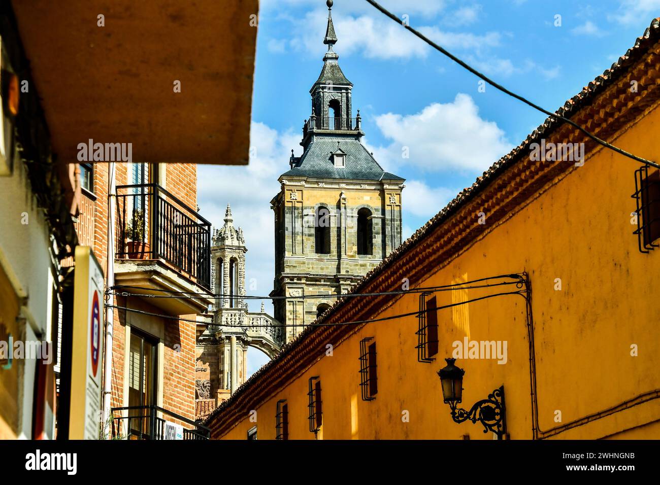 Vue détaillée de la ville espagnole d'Astorga à leon espagne. Banque D'Images