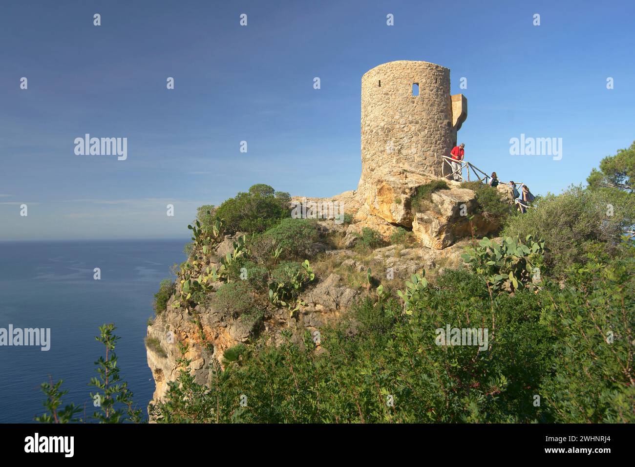 Torre de es Verger(s.XVI).Banyalbufar.Tramuntana.Mallorca.Baleares.EspaÃ±a. Banque D'Images