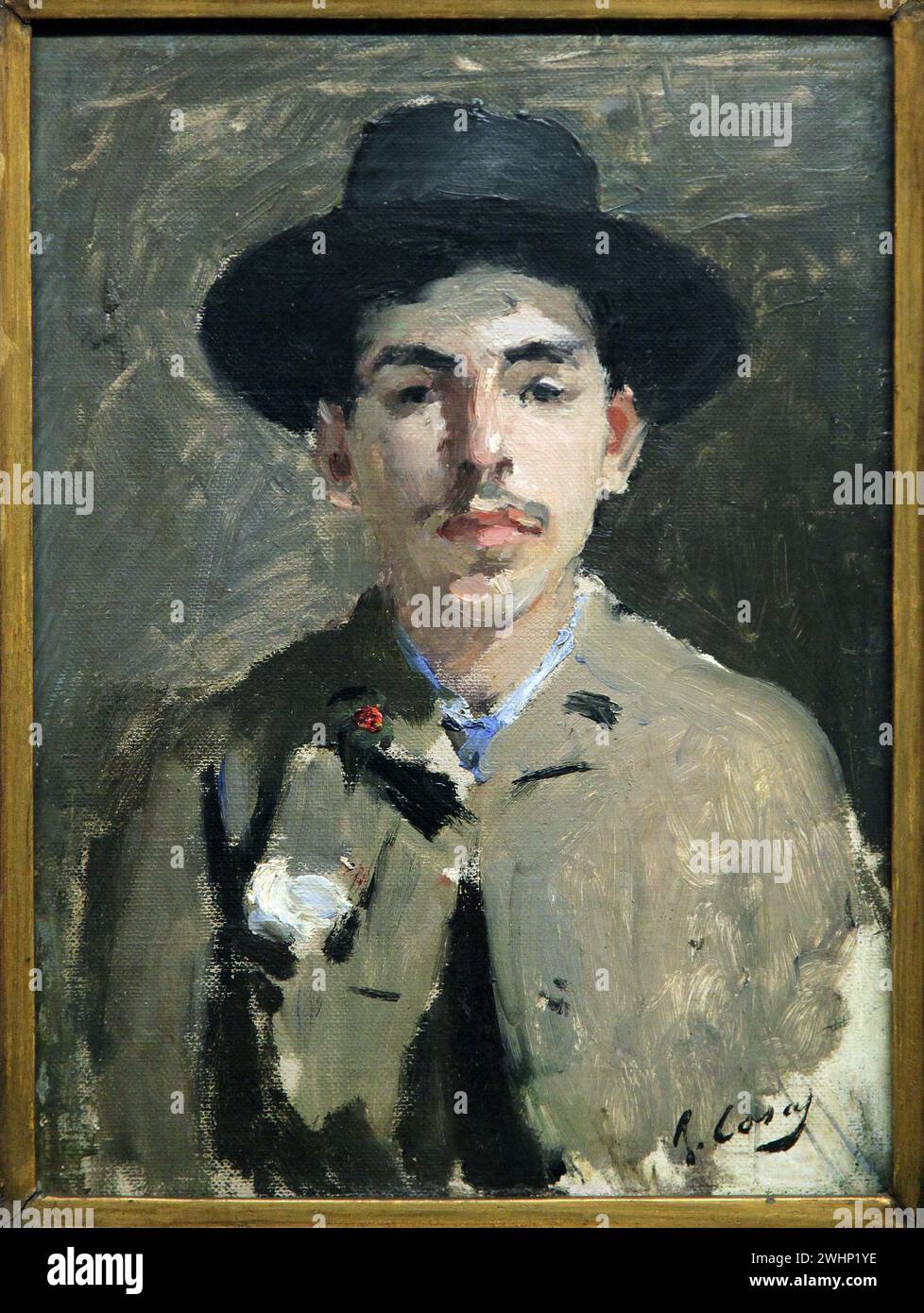 Autoportrait (c.1883) de Ramon Casas (1866-1932) Autoretrat / Autoretrato Banque D'Images