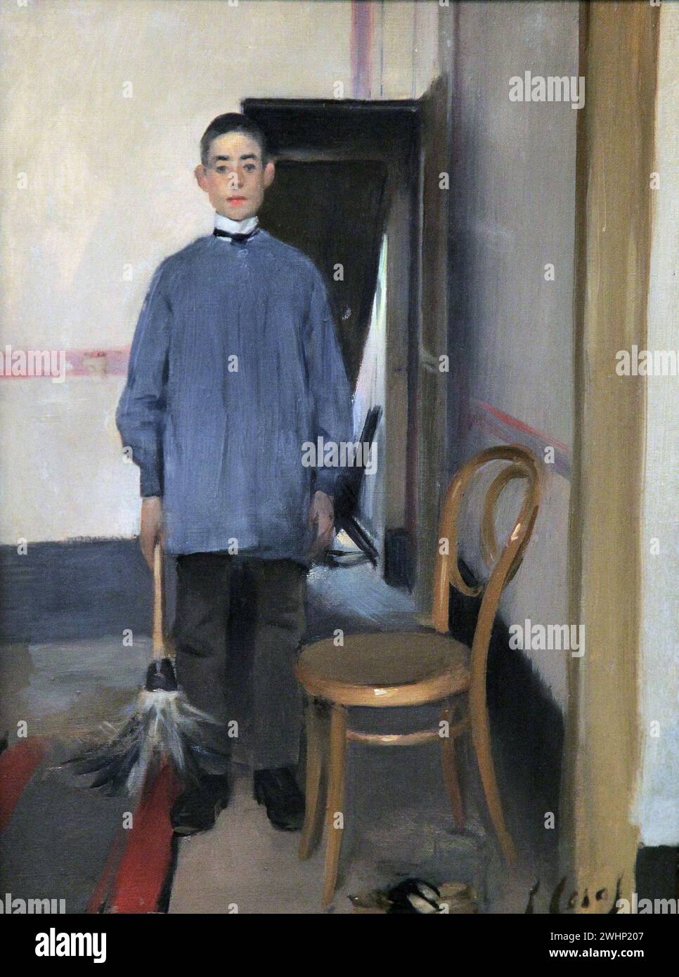 Jeune serviteur (1890) de Ramon Casas (1866-1932).Criat jove / Criado Joven. Banque D'Images