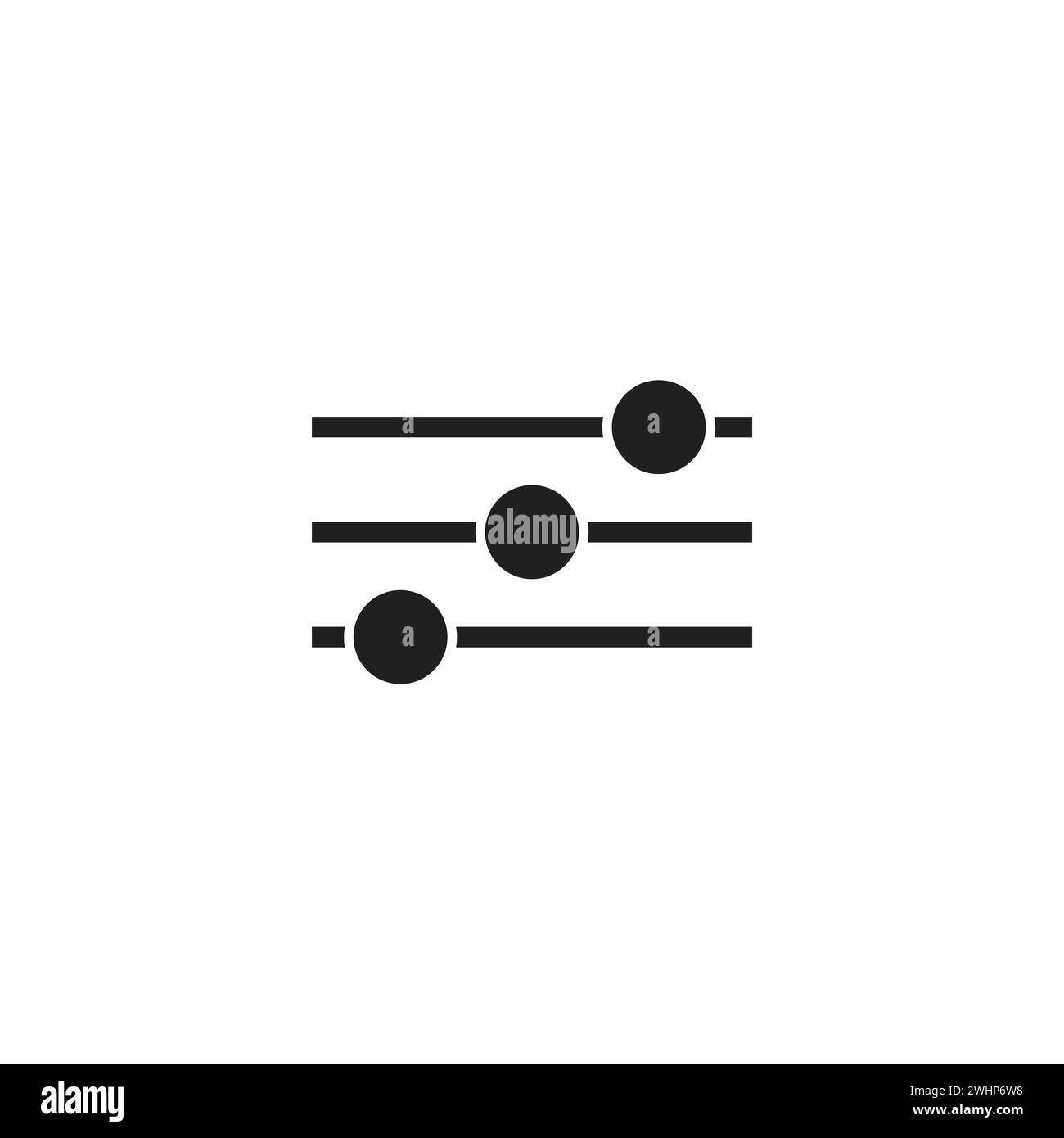 Illustration vectorielle de symbole d'icône de bouton de réglage plat. Illustration de Vecteur