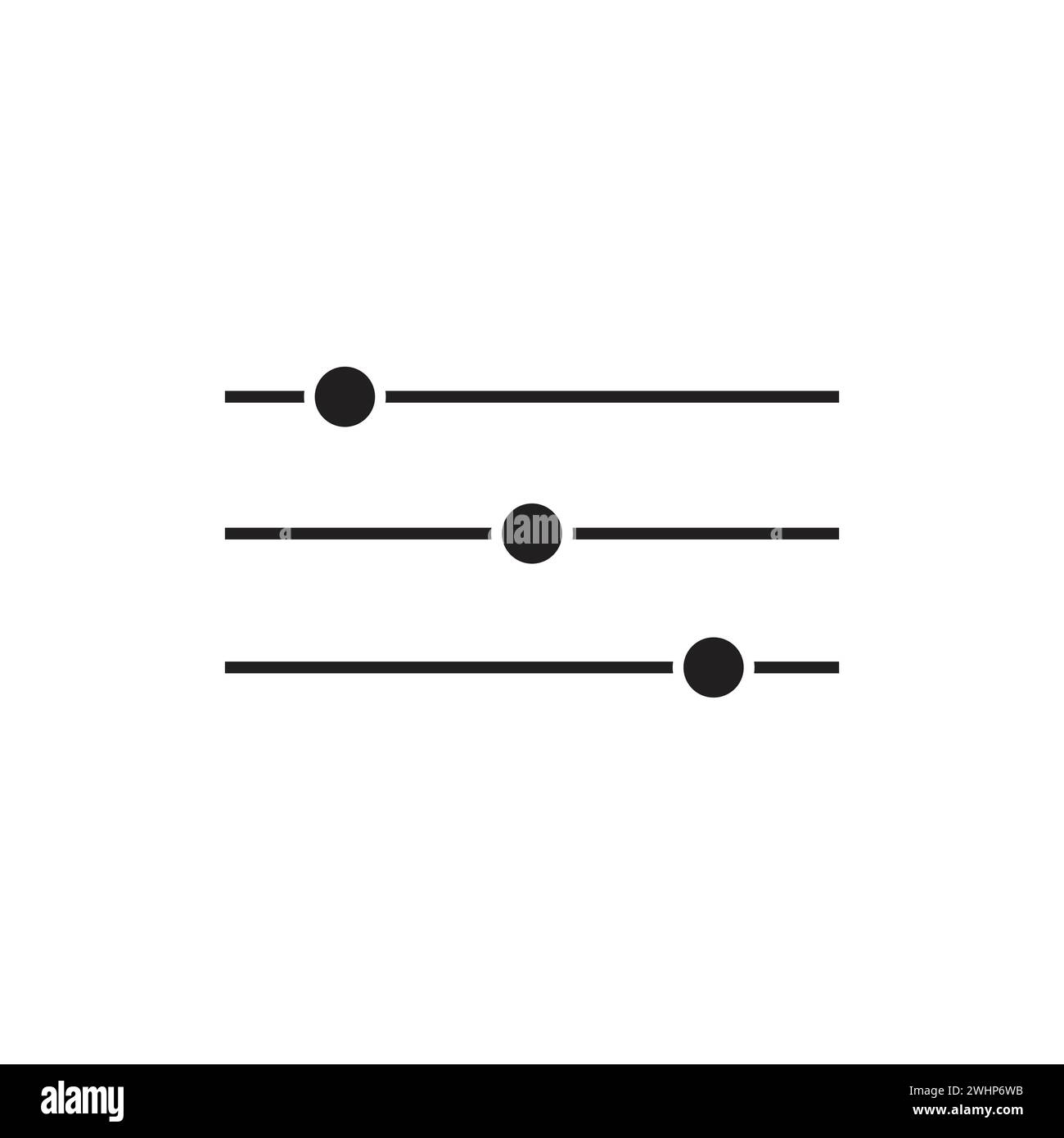 Icône de bouton de réglage dans un style plat avec arrière-plan. Illustration de Vecteur