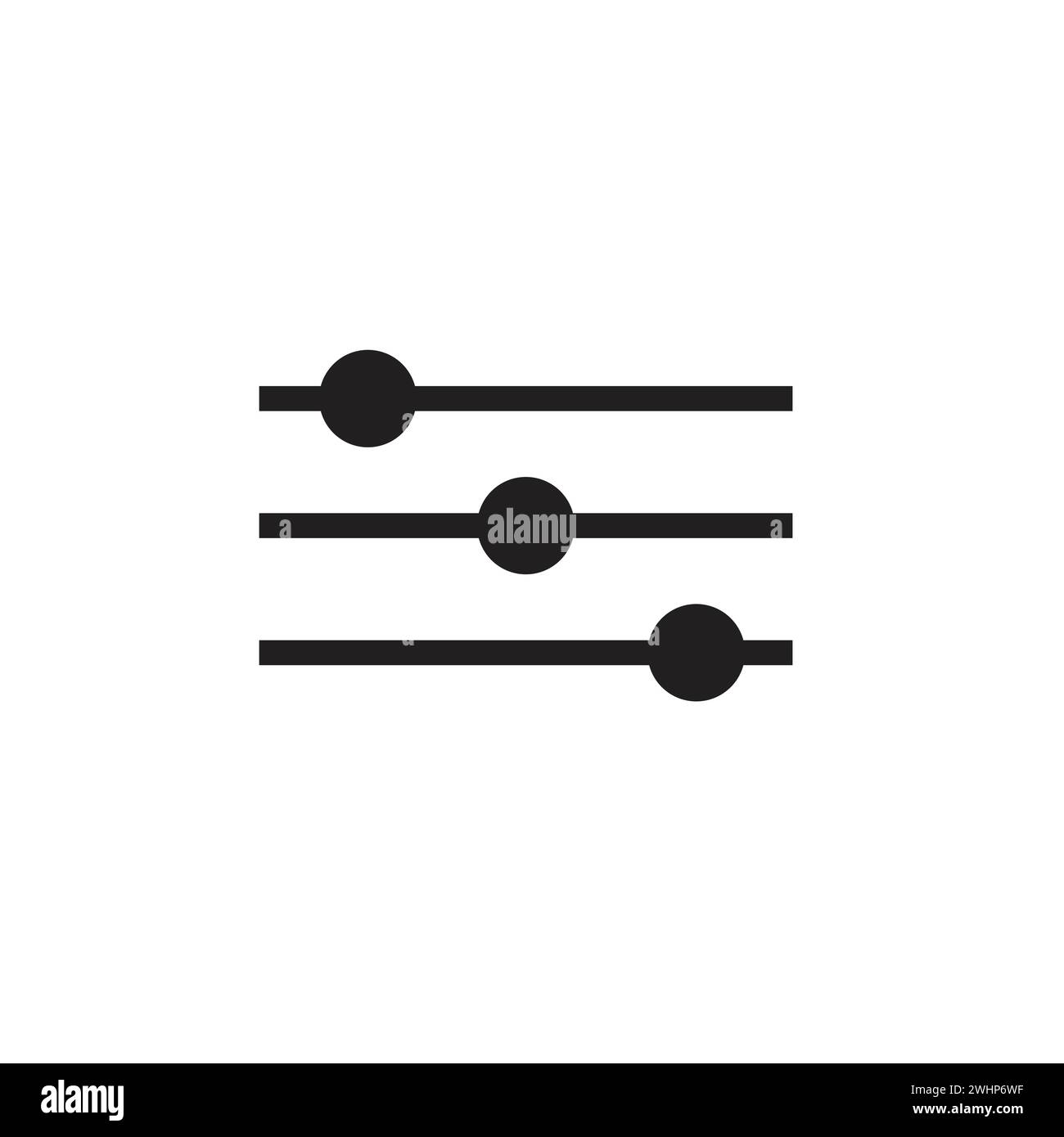 Illustration vectorielle de symbole d'icône de bouton de réglage plat. Illustration de Vecteur