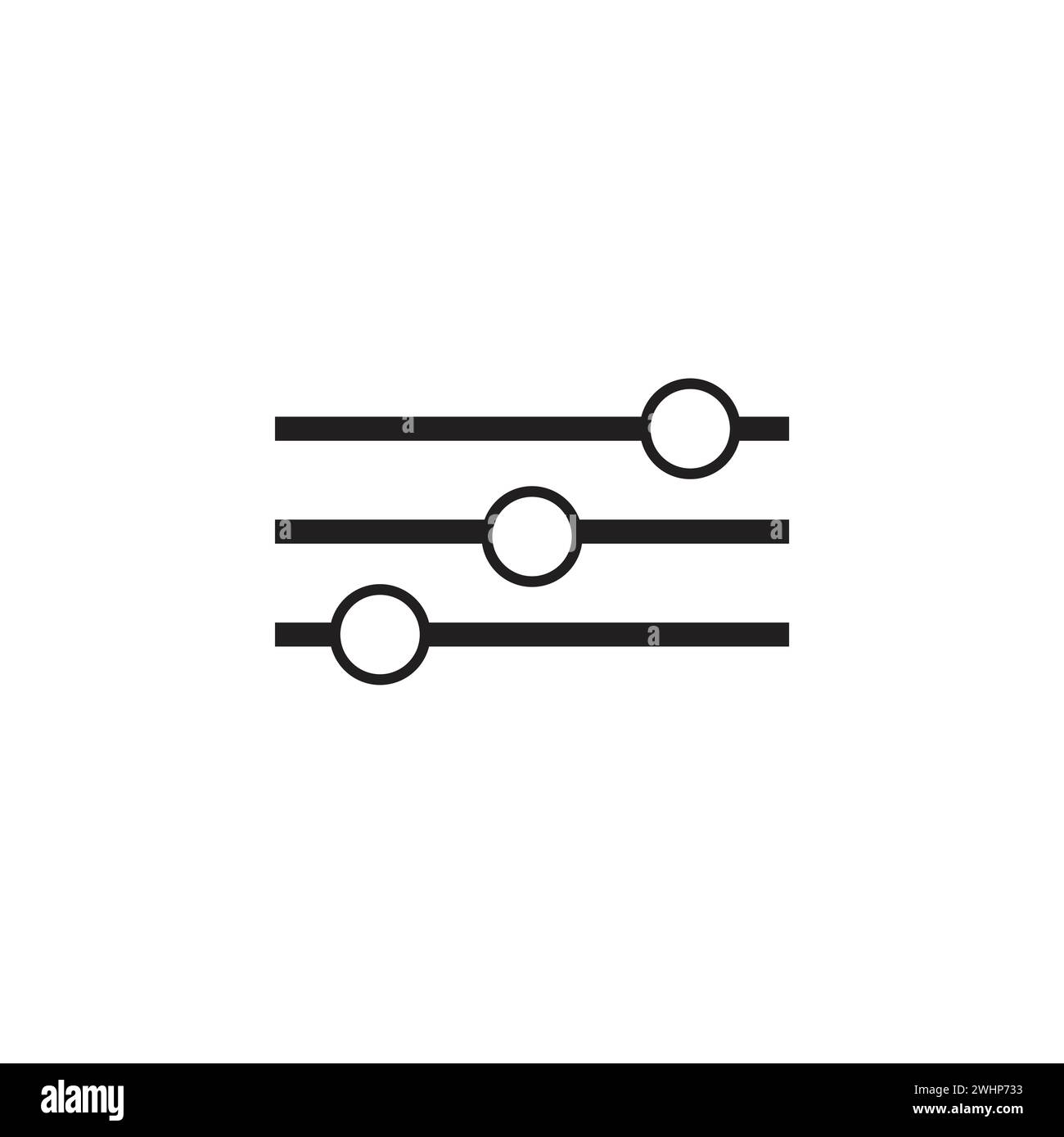 Illustration vectorielle de symbole d'icône de bouton de réglage plat. Illustration de Vecteur