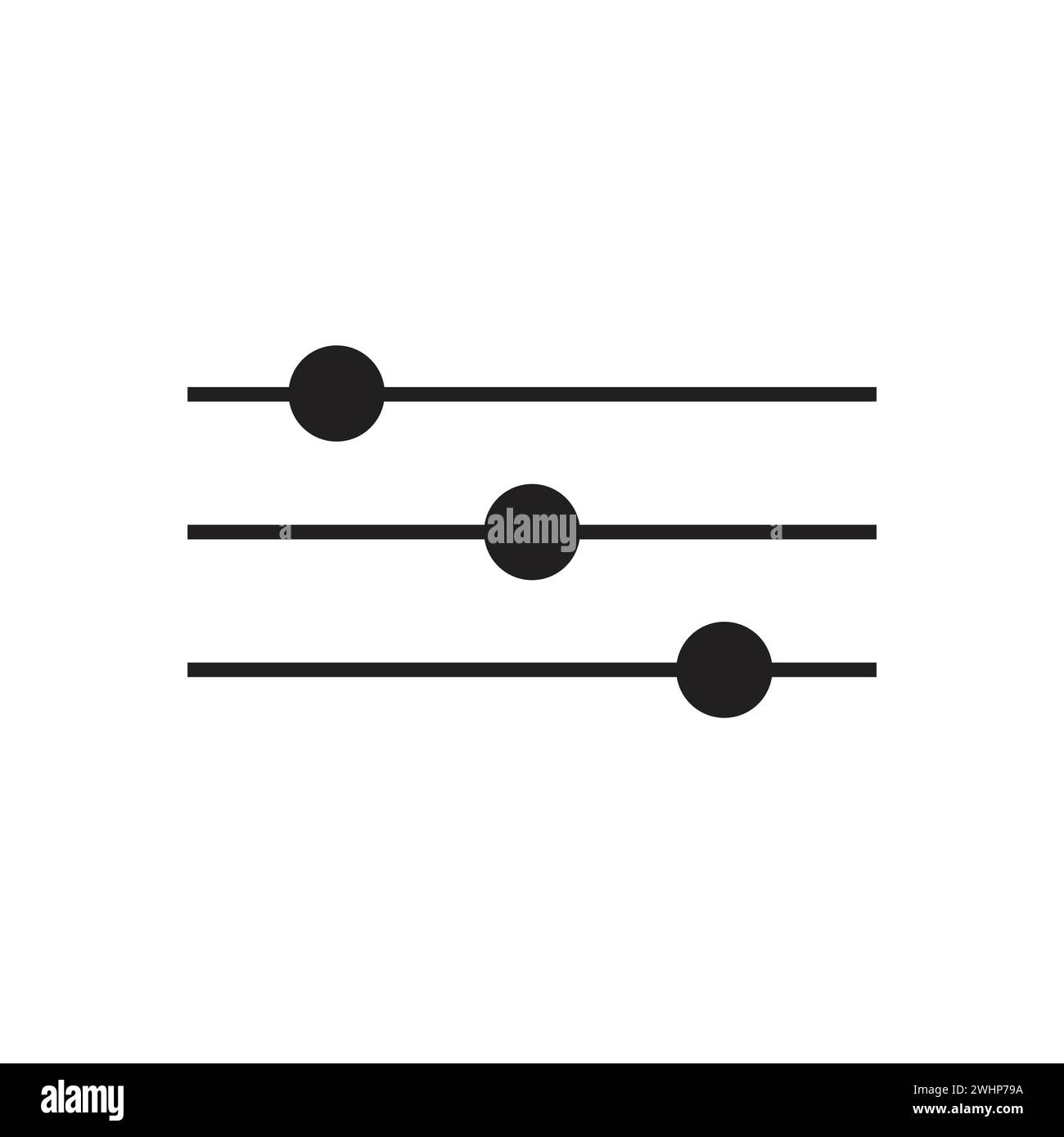 Illustration vectorielle de symbole d'icône de bouton de réglage plat. Illustration de Vecteur