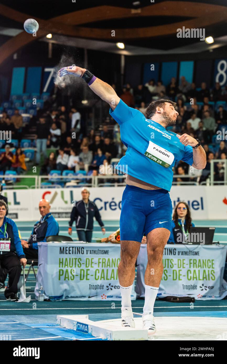 Leonardo FABBRI, Shot put Men, lors du Meeting de Lievin 2024, Trophée des hauts-de-France pas-de-Calais EDF, World Athletics Indoor Tour Gold, le 10 février 2024 à l'Arena de Lievin, France Banque D'Images