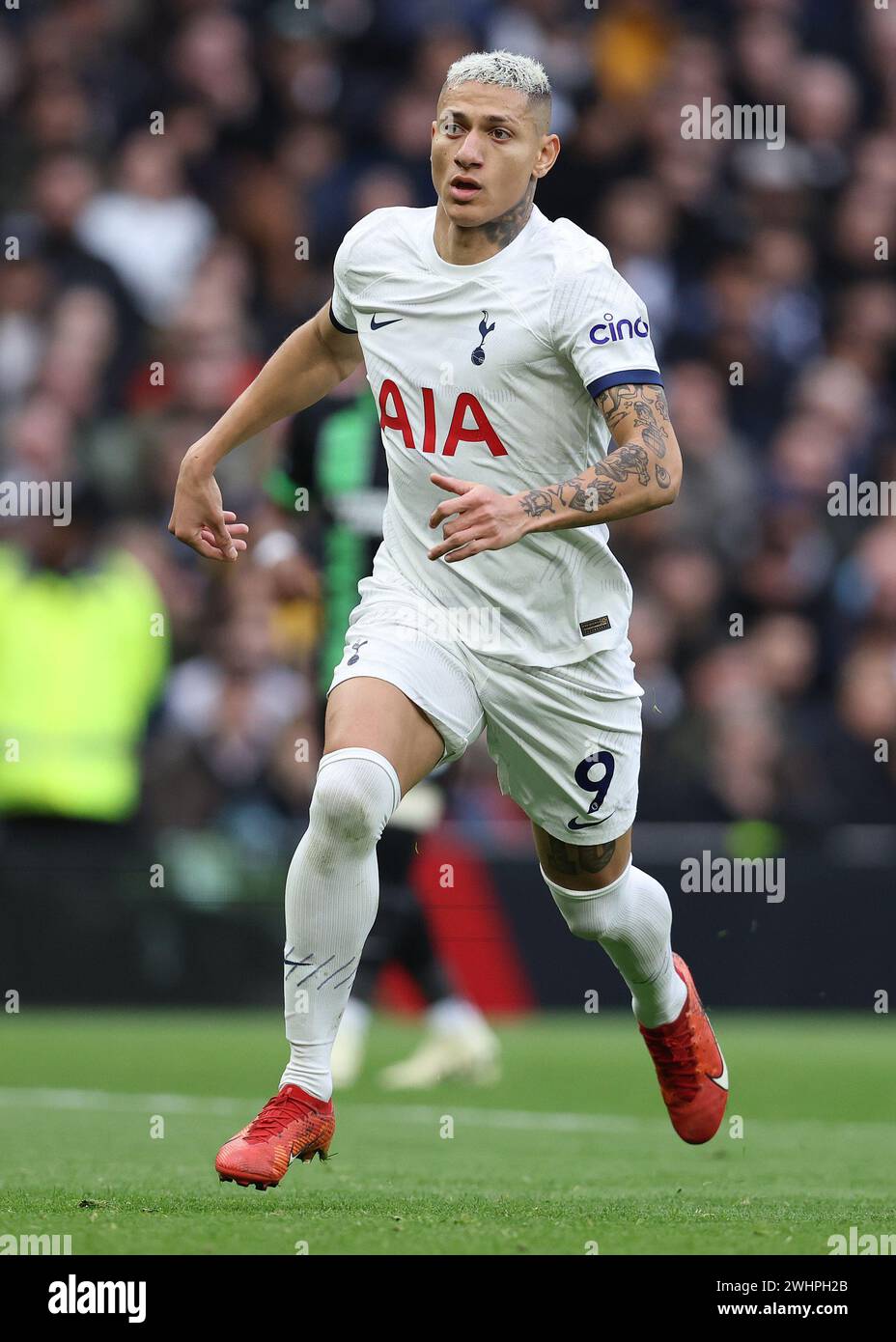 Londres, Royaume-Uni. 10 février 2024. Richarlison de Tottenham Hotspur lors du match de premier League au Tottenham Hotspur Stadium, à Londres. Le crédit photo devrait se lire : Paul Terry/Sportimage crédit : Sportimage Ltd/Alamy Live News Banque D'Images