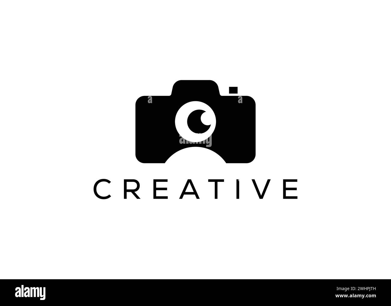 Modèle vectoriel de conception de logo d'homme et de caméra minimaliste. Logo Creative Modern Photoshoot Illustration de Vecteur