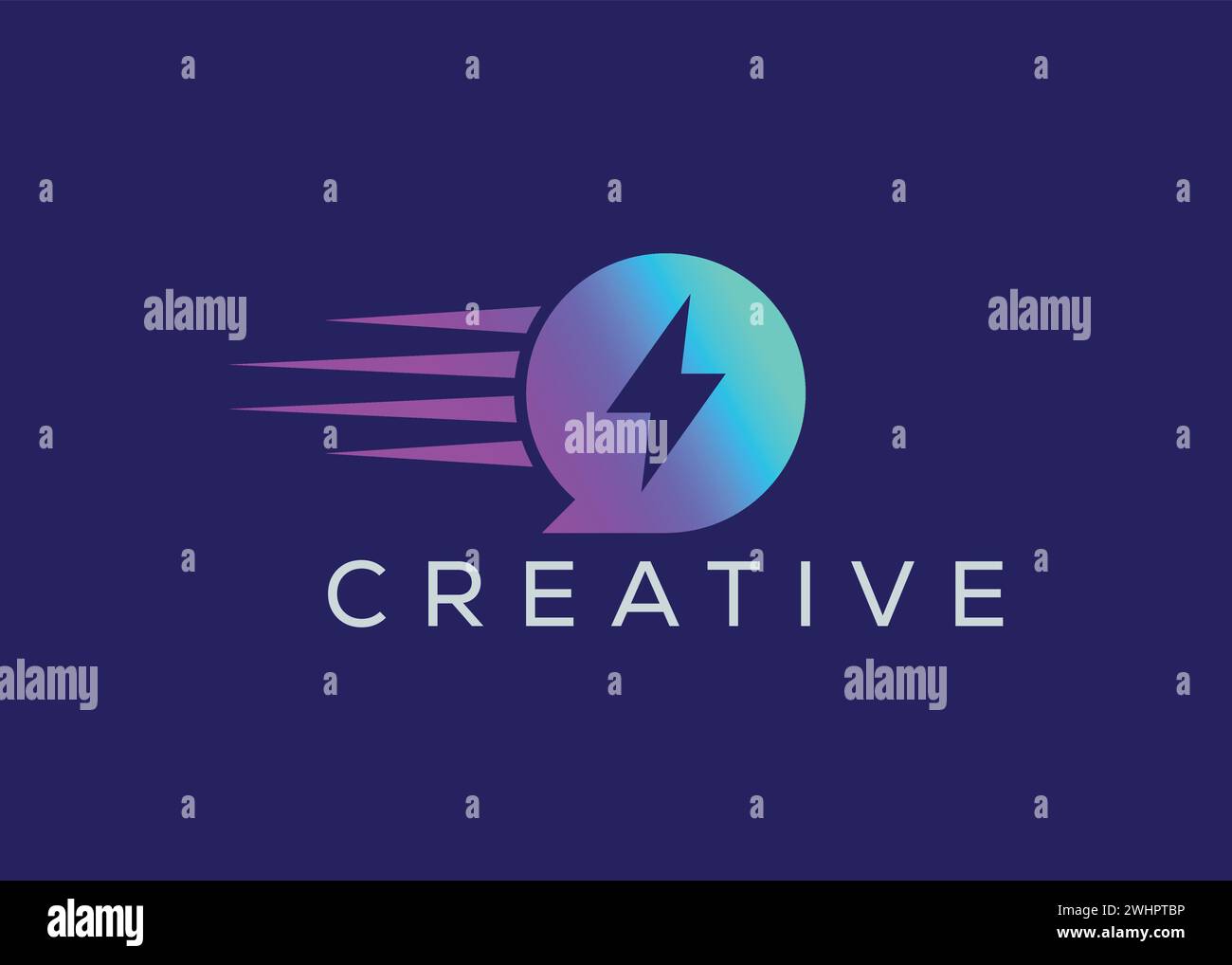 Modèle vectoriel de conception de logo de chat rapide minimaliste. Logo Creative Modern Quick chat Illustration de Vecteur