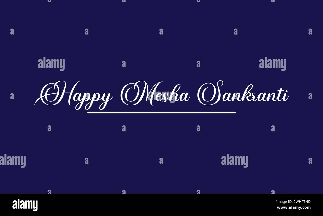 Happy Mesha Sankranti Text Design Illustration de Vecteur