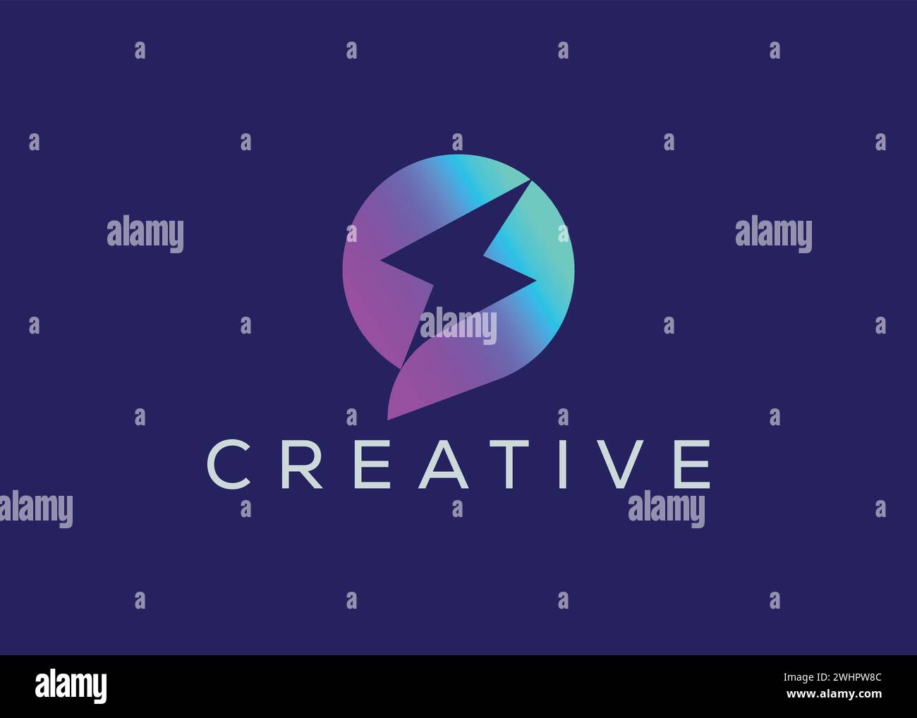 Modèle vectoriel de conception de logo de chat rapide minimaliste. Logo Creative Modern Quick chat Illustration de Vecteur