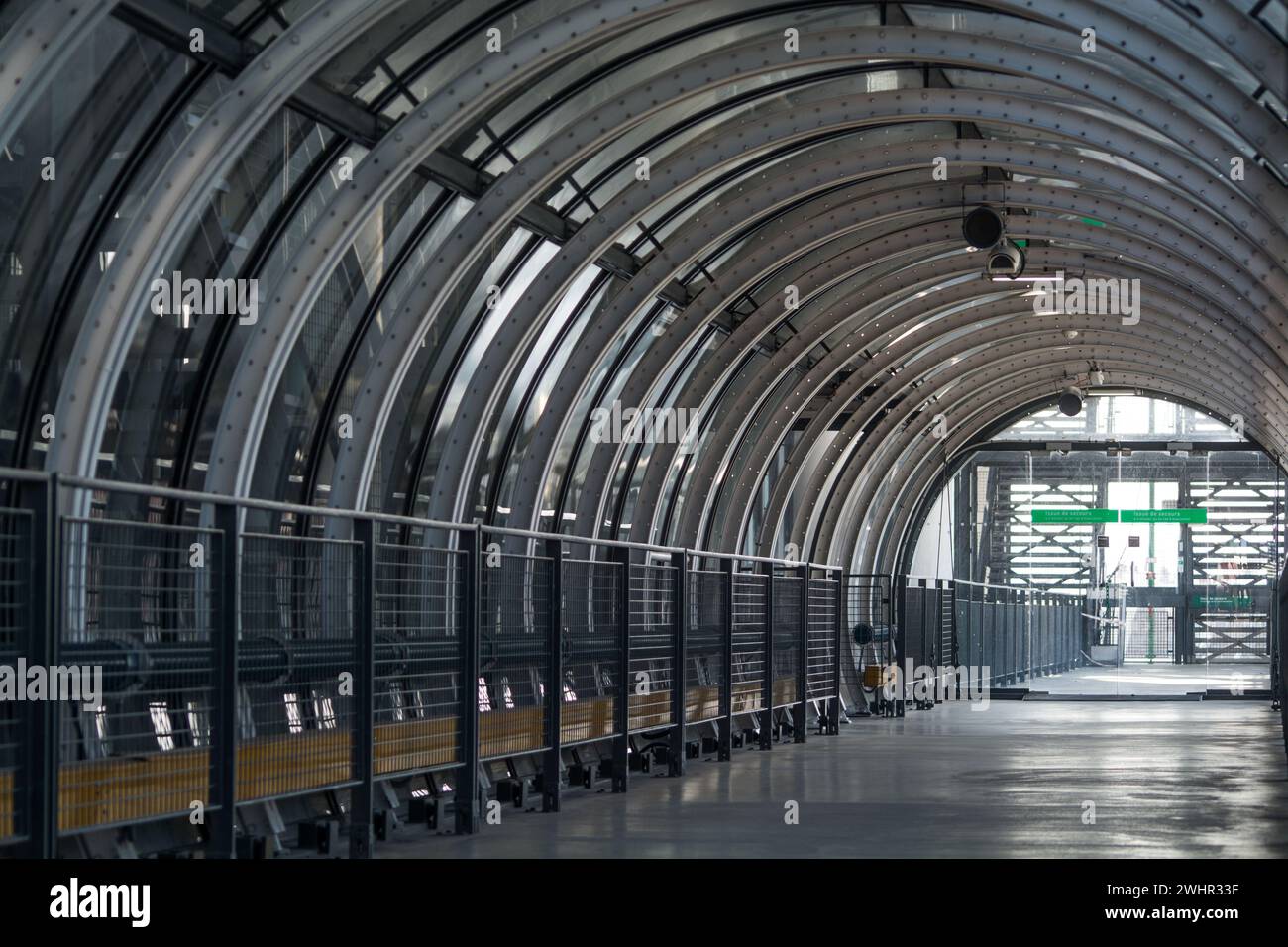 Escaliers mécaniques au Centre Pompidou à Paris Banque D'Images