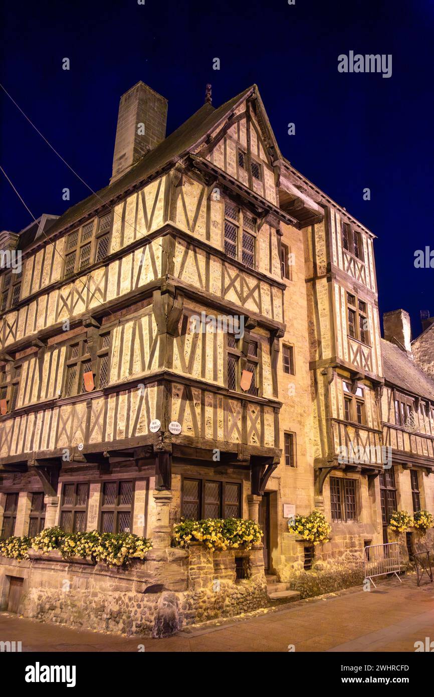 Maison médiévale historique à Bayeux, Normandie, France Banque D'Images