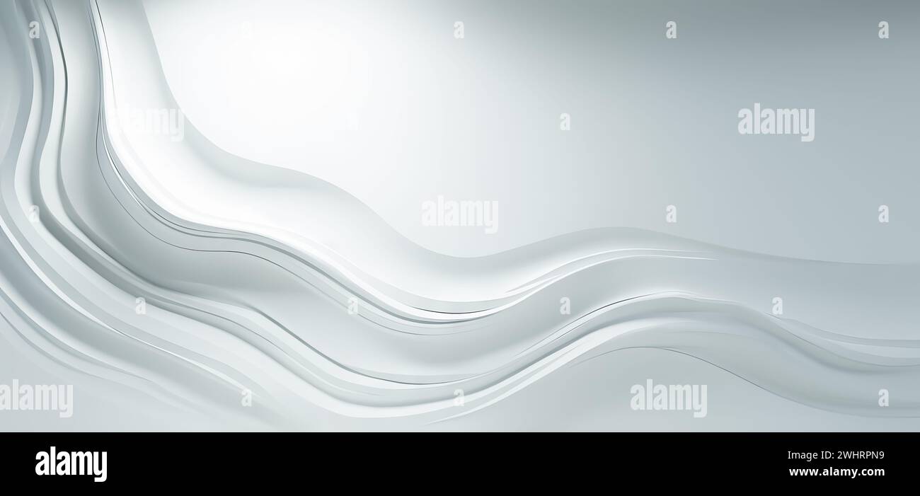 Mur blanc 3D. Banque D'Images