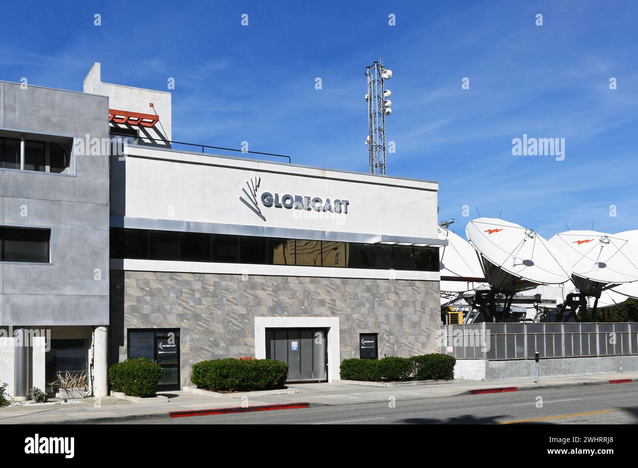 CULVER CITY, CALIFORNIE - 28 Jan 2024 : Globecast est une société internationale de services pour l'industrie de la radio, de la télévision et des médias sur Washington boule Banque D'Images