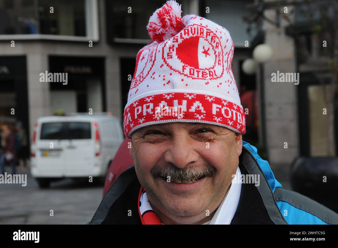 Copenhague/Danemark 25.octobre 2018.. Football fns de l'équipe SK.Slavi Praha football de la république tchèque à Copenhague match de football aujourd'hui au Danemark avec l'équipe danoise de football . (Photo. .Francis Joseph Dean / DeanPictures. Banque D'Images