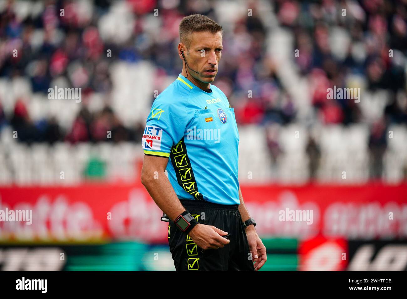 Monza, Italie. 11 février 2024. Davide Massa (arbitre) pendant AC Monza vs Hellas Verona FC, match de football italien Serie A à Monza, Italie, 11 février 2024 crédit : Agence photo indépendante/Alamy Live News Banque D'Images