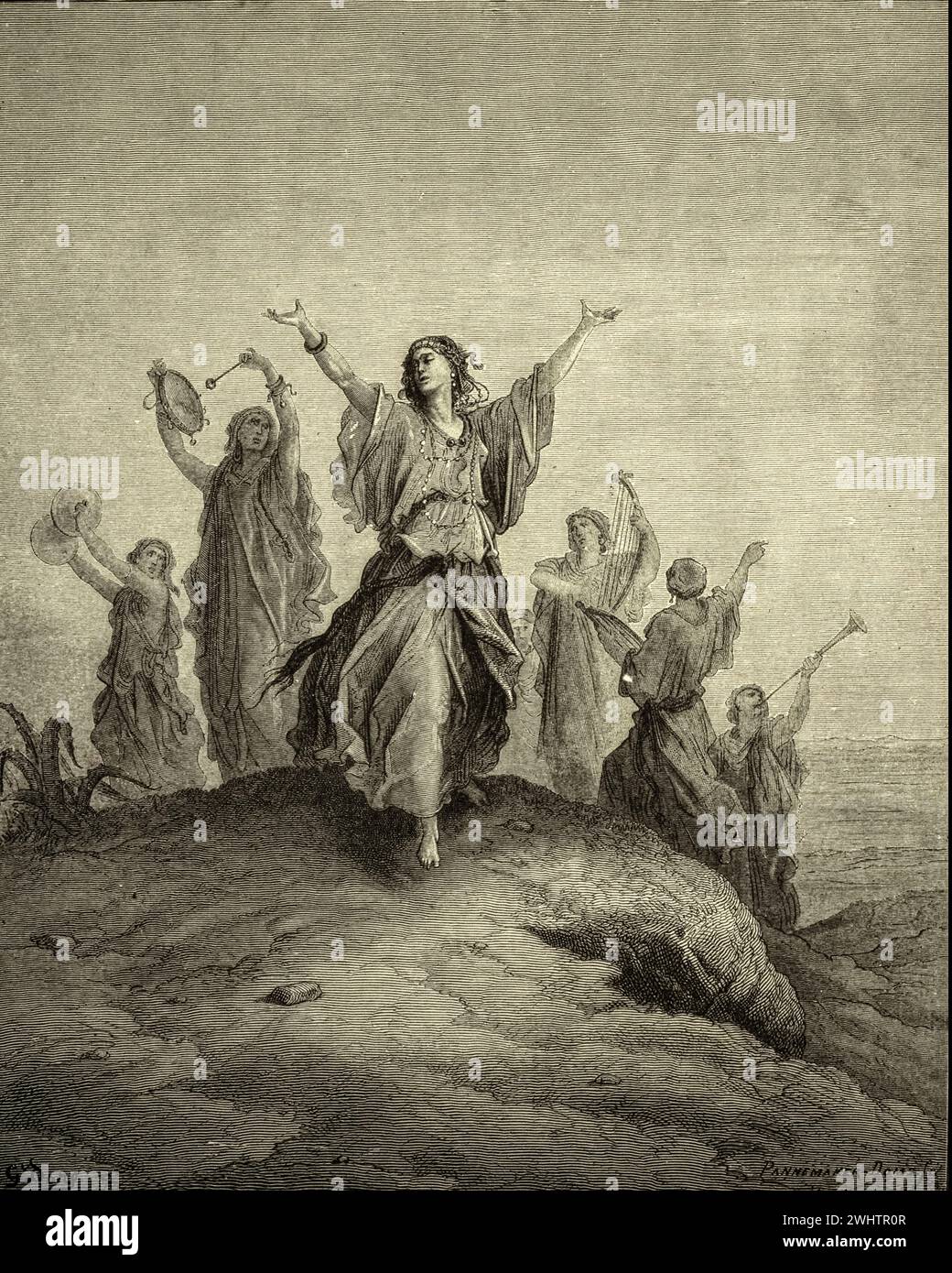La Bible -Jephthah par sa fille par Gustave Dorè Banque D'Images