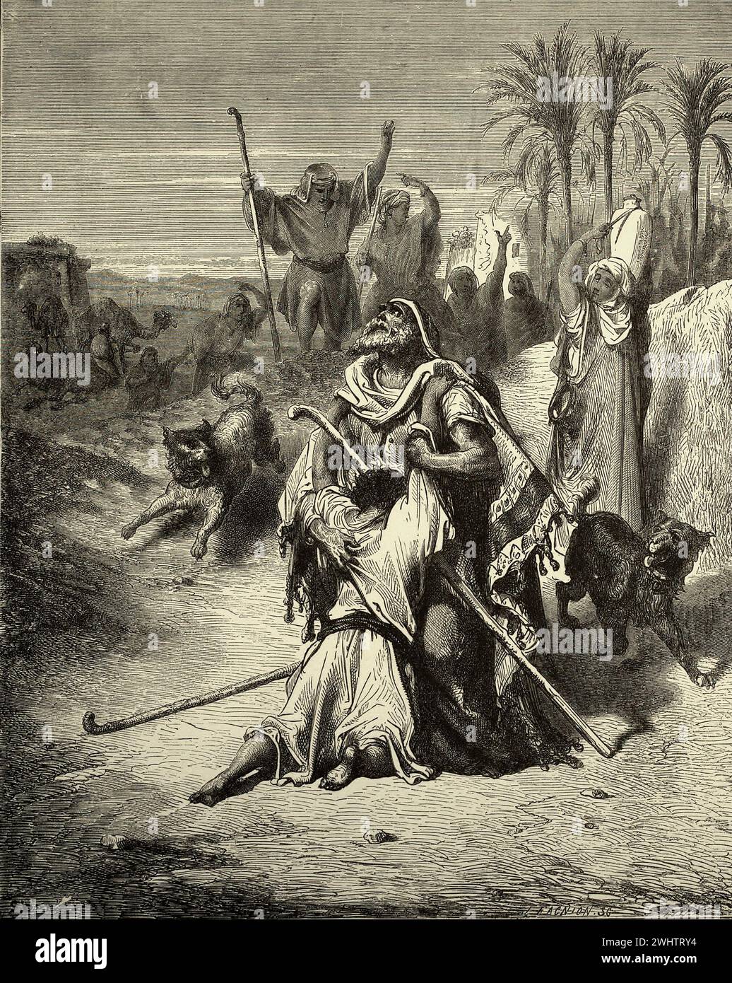 La Bible - le fils prodigue par Gustave Dorè Banque D'Images
