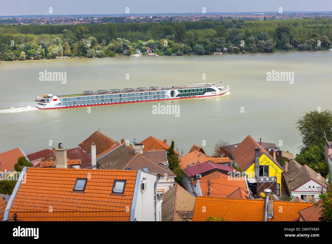 Bateau de croisière sur le Danube, Belgrade, Serbie Banque D'Images