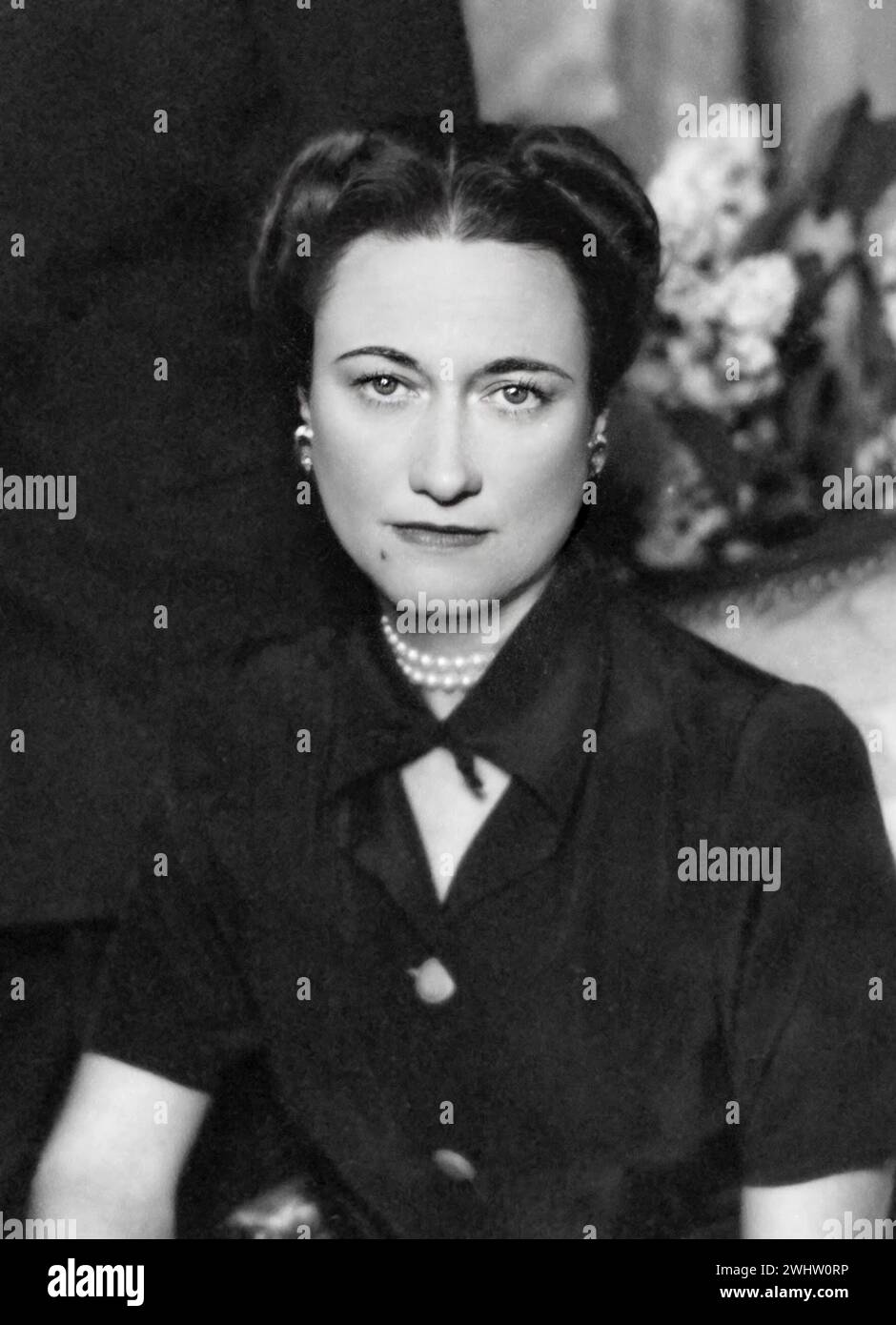 Wallis Simpson. Portrait de la duchesse de Windsor(b.. Bessie Wallis Warfield, plus tard Simpson;1896-1986), c. 1934 Banque D'Images