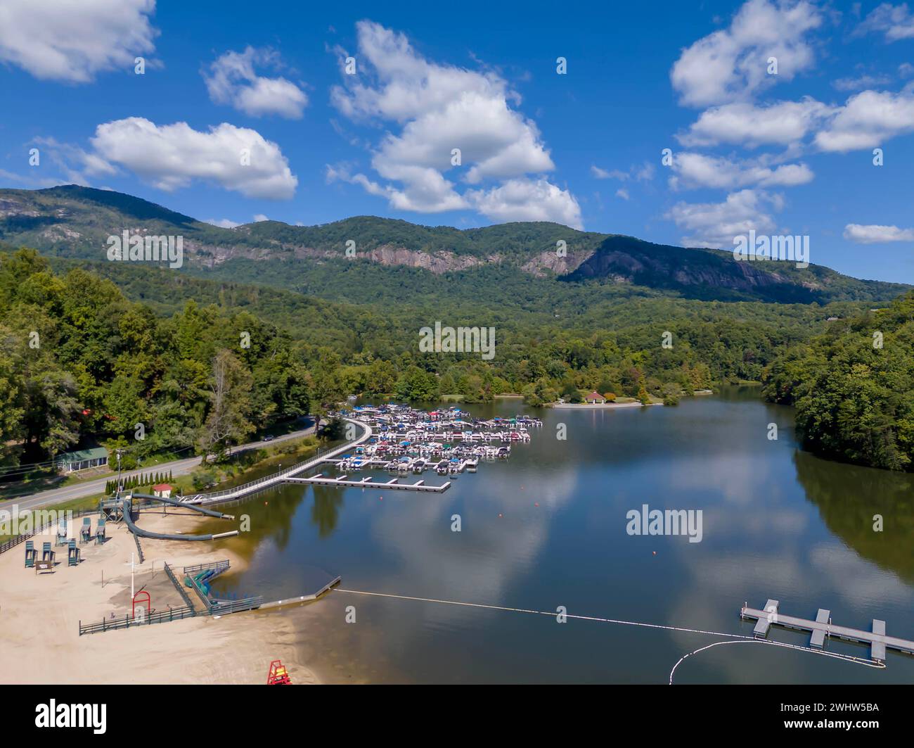 Lake Lure dans le comté de Rutherford, Caroline du Nord Banque D'Images