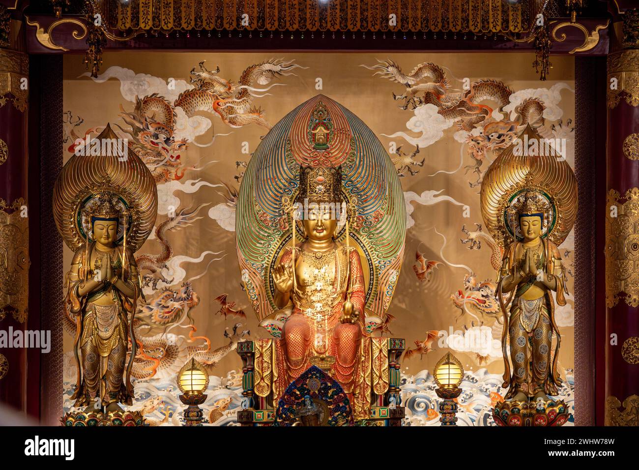 Singapour, 02 novembre 2023 le Temple et le Musée de la relique dentaire de Bouddha construit pour abriter la relique dentaire du Bouddha historique Banque D'Images