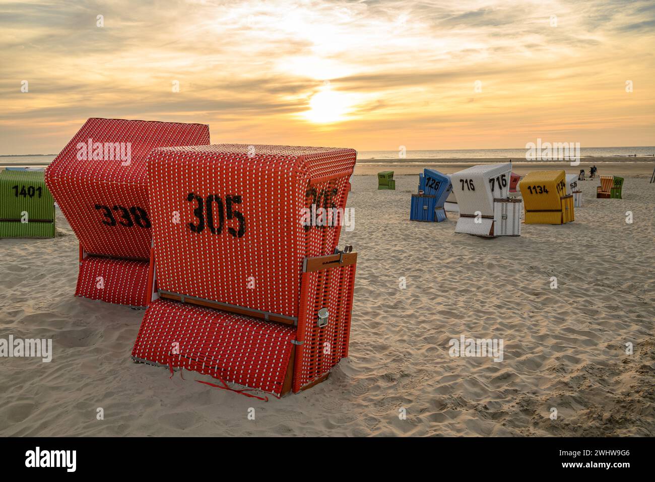 Langeoog île dans la mer du Nord Banque D'Images