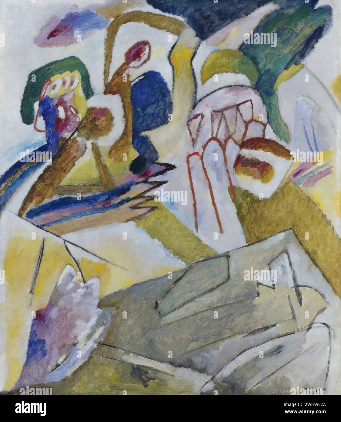 Vassily Kandinsky - avec pierre tombale, improvisation 18 Banque D'Images