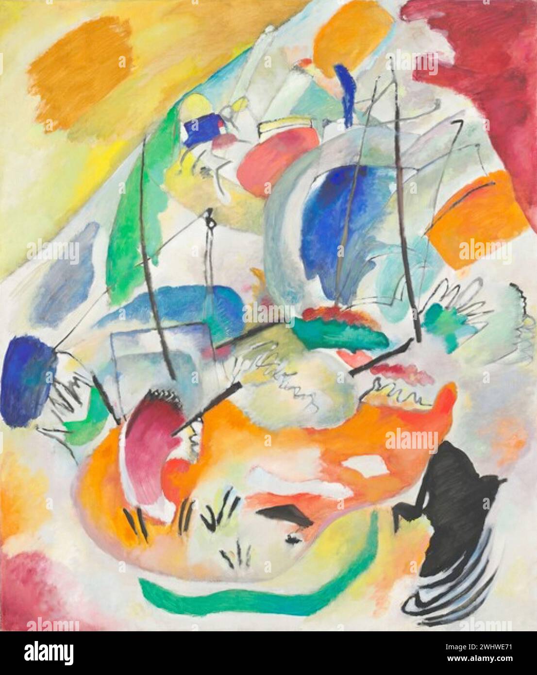 Vassily Kandinsky - bataille navale, improvisation 31 Banque D'Images