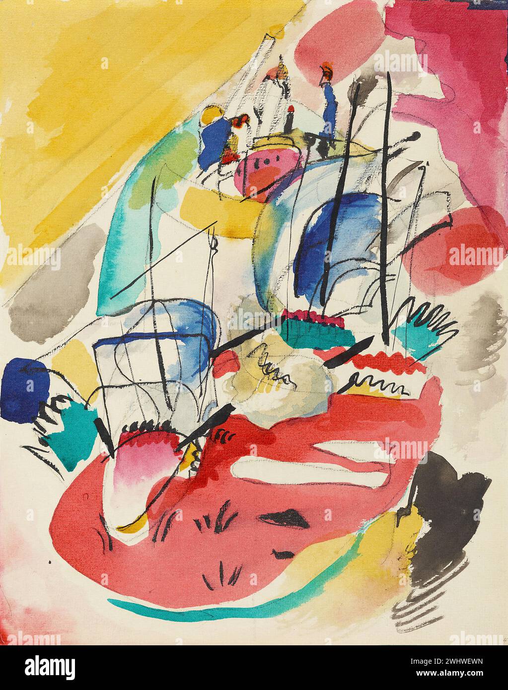 Vassily Kandinsky - Etude pour bataille navale, improvisation 31 Banque D'Images